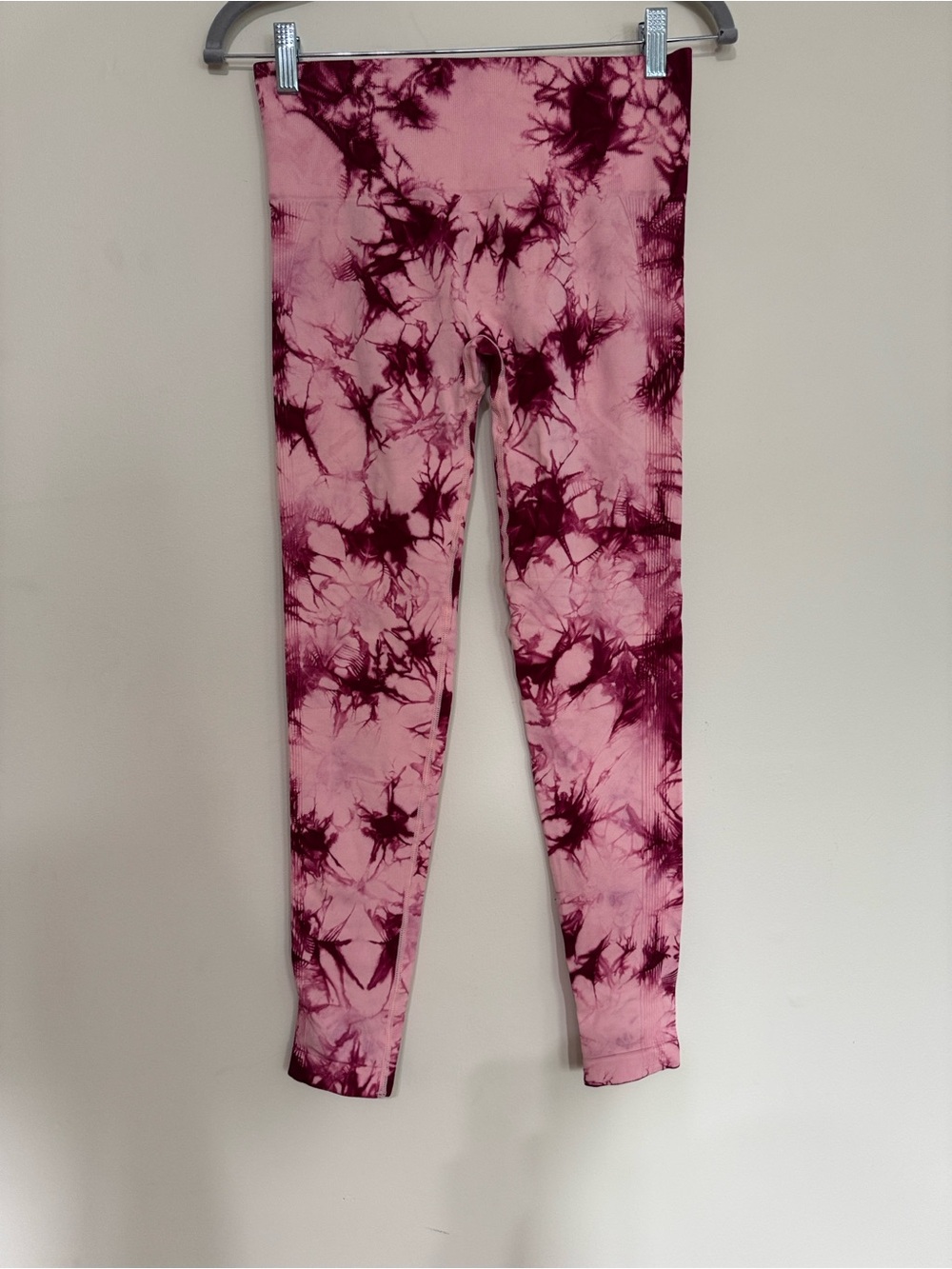 Pink Tie-Dye High-Rise Leggings